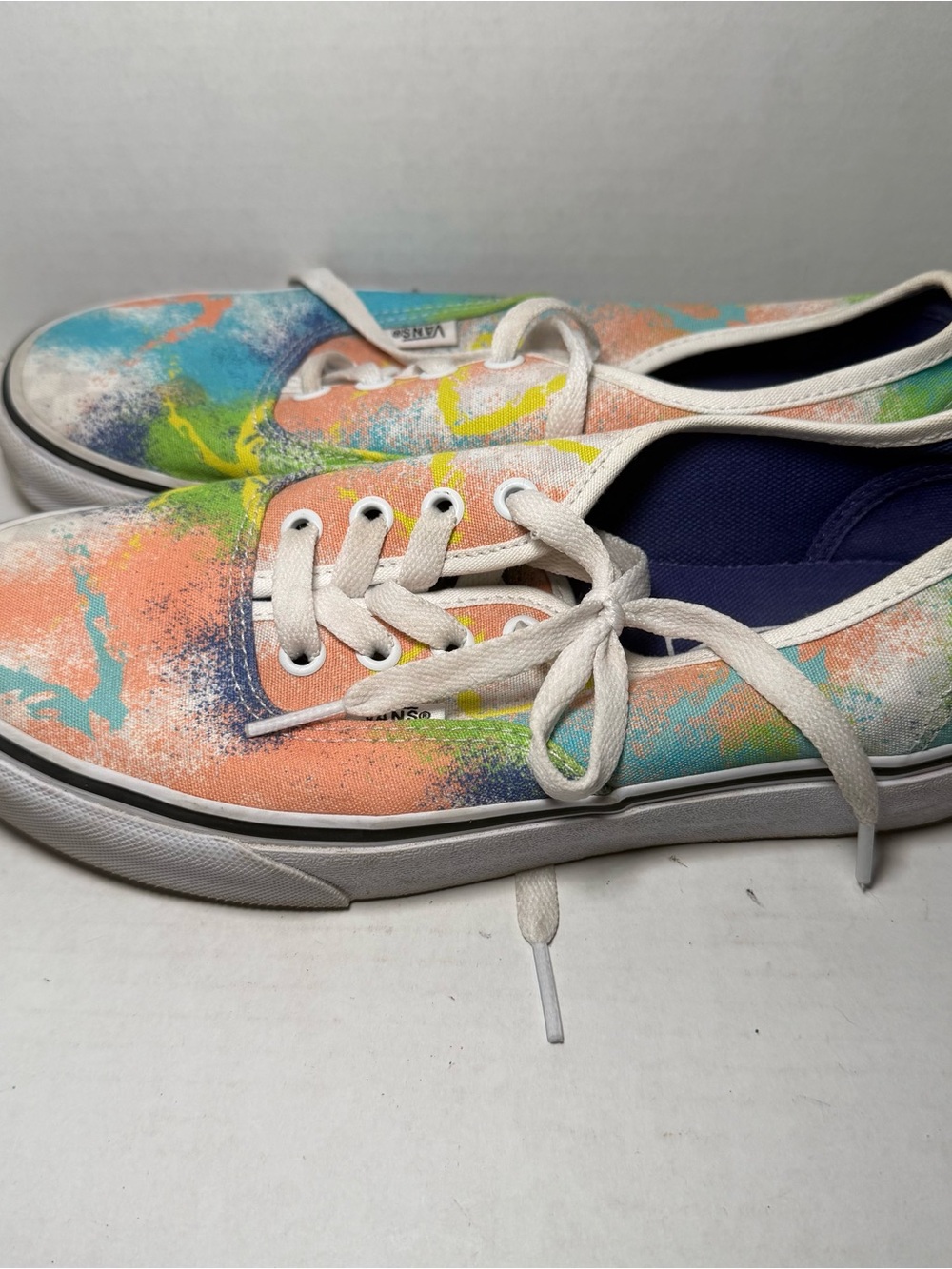 Vans Retro Mart Tie Dye Sherbet Blue Orange Green Sneakers Women’s 7